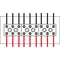 Caja cortafuegos rectangular E90 3x3x4mm2 103x30x197mm roja