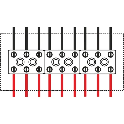 Caja cortafuegos rectangular E90 3x3x4mm2 103x30x197mm roja