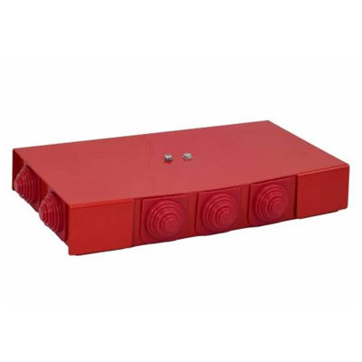 Caja cortafuegos rectangular E90 3x3x6mm2 125x36x225mm roja