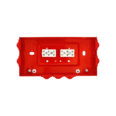 Caja cortafuegos rectangular E90 mediante 2x3x4mm2 103x30x197mm roja