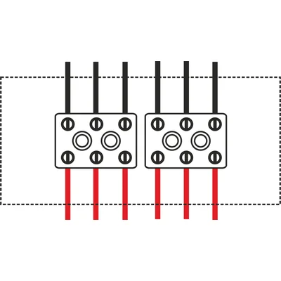 Caja cortafuegos rectangular E90 mediante 2x3x4mm2 103x30x197mm roja