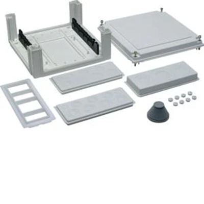 Caja de conexión, clase IP54 Aislamiento II, 324x307x149mm, UNIVERS N, para carriles Cu de 40mm, lateral