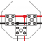 Caja de conexiones cortafuegos octagonal E90 3x2x4mm2 115x28x123mm roja