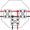 Caja de conexiones cortafuegos octagonal E90 3x2x4mm2 115x28x123mm roja