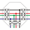 Caja de conexiones cortafuegos octagonal E90 6x2x4mm2 124x28x137mm roja