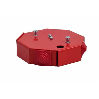 Caja de conexiones cortafuegos octagonal E90 6x2x4mm2 124x28x137mm roja