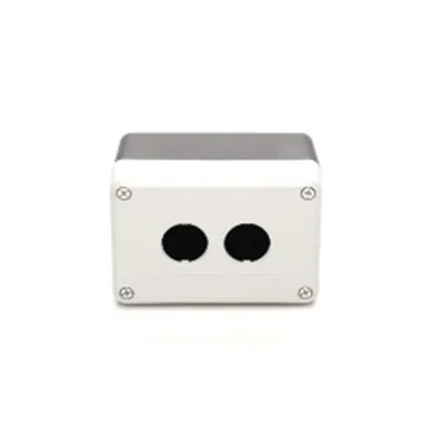 Caja de control EMAS para 2 botones/lámparas - vacía, negra y gris