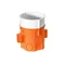 Caja de empotrar en línea con tornillos S60DFw fi60mm, naranja intenso