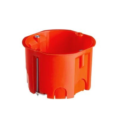 Caja de empotrar para paredes huecas, diámetro 60 mm, rojo ladrillo