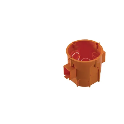 Caja de empotrar PK60, 63 mm de profundidad, Ø62, conexión, sin tornillos, naranja, IP30