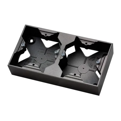 Caja de instalación doble ARIA - negro mate