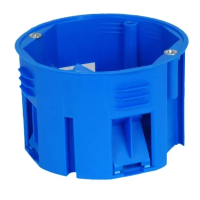 Caja de instalación para paredes con poliestireno, conectada PST60 fi60mm, azul