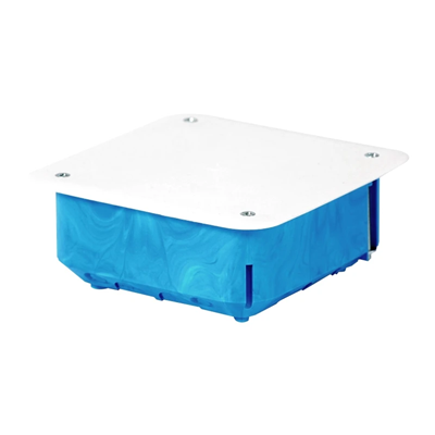 Caja de instalación para paredes vacías con tapa atornillada P110 45x115x115mm azul