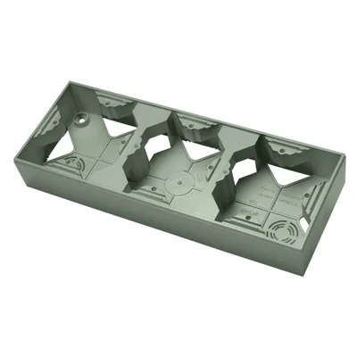 Caja de instalación triple AS para pared, verde mate
