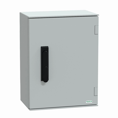 Caja de poliéster colgante Thalassa PLM con cerradura de 3 puntos IP66 430x330x200mm