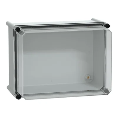 Caja de poliéster PLS con cubierta de policarbonato transparente IP65 270x360x230 mm, PanelSet
