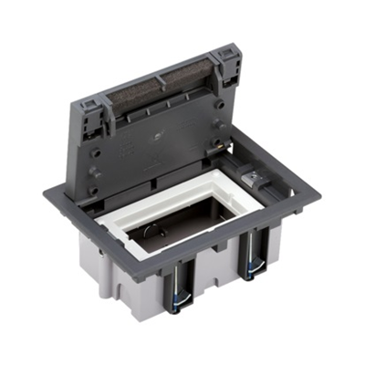 Caja de suelo 1 módulo, 2x K45 + SM102/9, gris