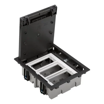 Caja de suelo 3 módulos, 6x K45 + SM302/9, gris grafito