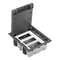 Caja de suelo de 3 módulos, 6x K45 + SM302/9, gris
