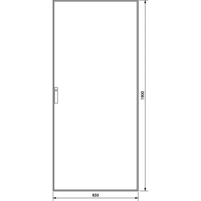 Caja de suelo Serie UNIVERS IP54/I 1900x800x400, 3 polos, puerta transparente