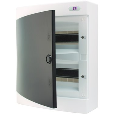 Caja de superficie 24 mod. Puertas transparentes ECT24PT-s