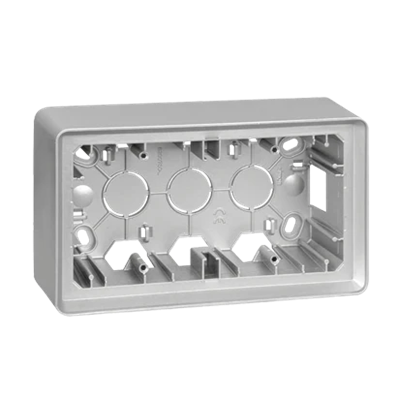Caja de superficie de aluminio de 2 elementos SIMON 82 DETAIL