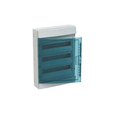 Caja gris 65P18X32A, 54M, IP65, 125A, clase II, 600x430x155mm (alto x ancho x profundidad) | Carriles DIN | Puerta transparente | Tornillo N+PE