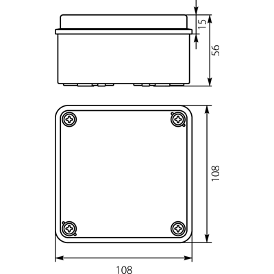 Caja hermética PH-1A.4 con chokes de membrana