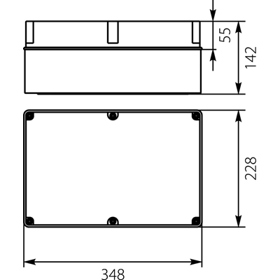 Caja hermética PH-5A.1P sin debilitamiento + placa PMT-5