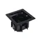 Caja Simon Connect TSC-KGT100RF-74 IP66 para instalación en suelo elevado para 1,5 módulos de 45x45 con marco negro.