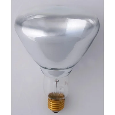 Calentador de infrarrojos transparente R123 E27 175W 230V vidrio blando con doble reflector