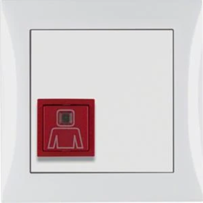 Call button with frame S.1 white gloss