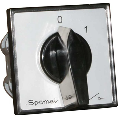 Cam switch 16A, circuit switch 0-1-2-3, panel-mounted gray front black knob