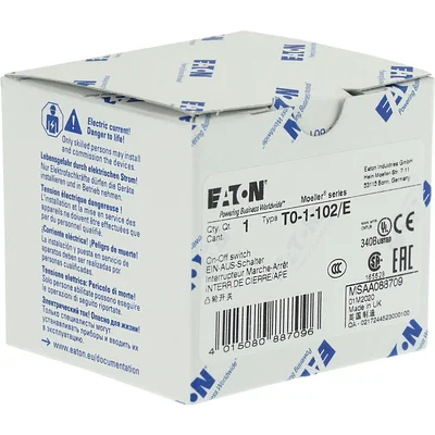 Cam switch, 20A, 6.5kW, T0-1-102/E