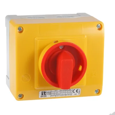 Cam switch 25A, 1-0-2 three-pole switch, in OB13 enclosure