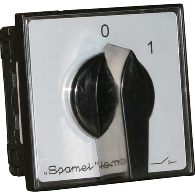 Cam switch 40A, switch for reversing the direction of rotation L-O-R, panel mounting, front closed, black