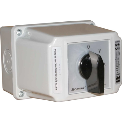 Cam switch 63A, positions L-0-P three-position in housing