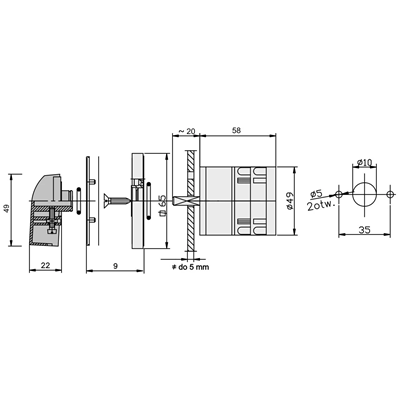 Cam switch arc E16-12 0-1 3P 16A IP65