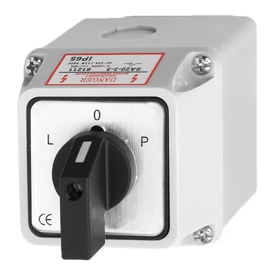 Cam switch in housing 25A 0-1 1P 69*69*73 mm IP65