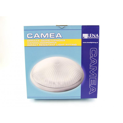 CAMEA Plafonnier 75W E27 IP44 blanc opale