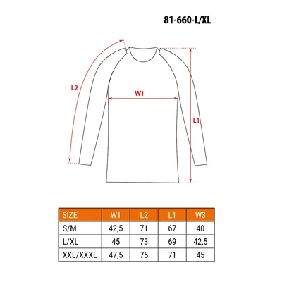 Camiseta termoactiva, talla L/XL, CE