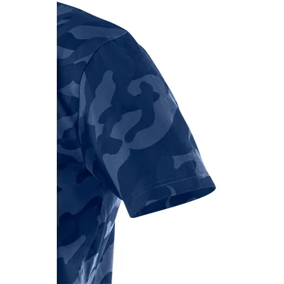 Camouflage-Arbeits-T-Shirt in Marineblau, Größe L