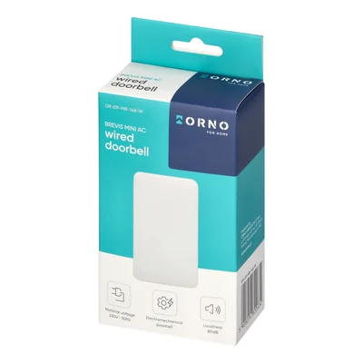 Campanello elettromeccanico a due toni BREVIS MINI AC, 230V, bianco