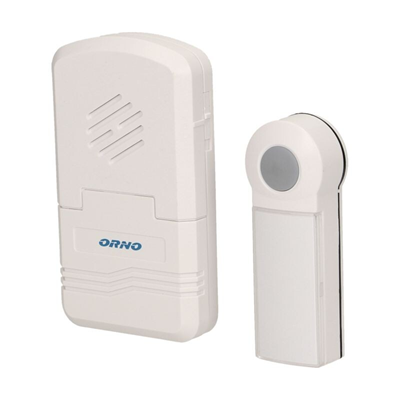 Campanello senza fili DISCO DC 80dB, alimentato a batteria con sistema di apprendimento, bianco