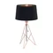 CAMPORALE Lampa stołowa E27 IP20 miedziana z czarnym abażurem