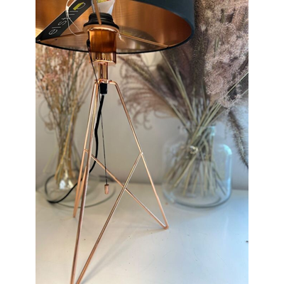 CAMPORALE Table lamp E27 IP20 copper with black shade