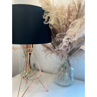 CAMPORALE Table lamp E27 IP20 copper with black shade