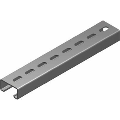 Canal de montaje galvanizado, largo 0,2 m, ancho 41 mm, alto 21 mm