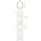 Canal de montaje galvanizado, longitud 0,2 m, ancho 41 mm, alto 41 mm