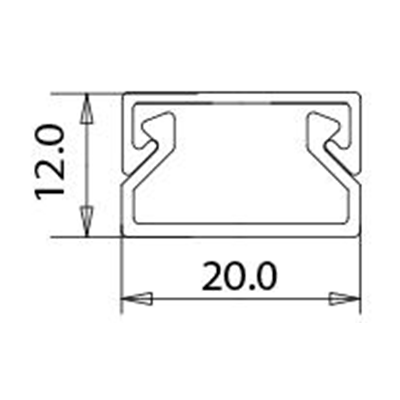 canal electrico PVC 20x12 SAM blanco, 2m